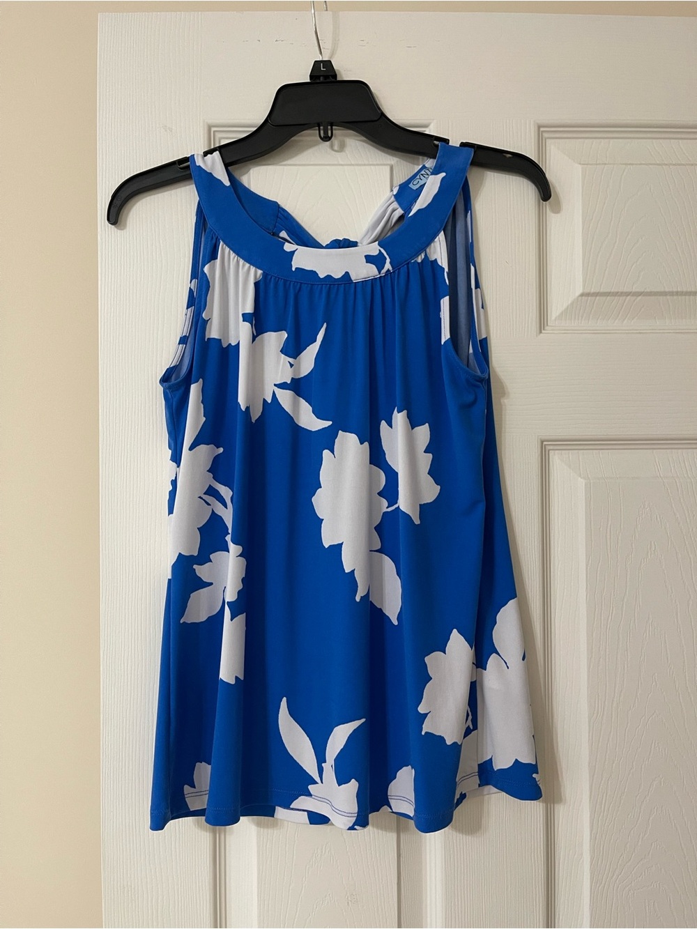 Cynthia Rowley blue white top